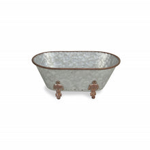 Load image into Gallery viewer, Hand Painted Decorative Tub Tabletop Sculpture (399640) - Gray
