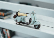 Load image into Gallery viewer, Hand Painted Model Motorcycle Tabletop Sculpture - Blue / Black