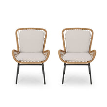 Load image into Gallery viewer, Outdoor Wicker Club Chair With Cushions (Set of 2)