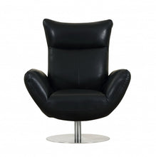 Load image into Gallery viewer, Contemporary Leather Lounge Chair - Black