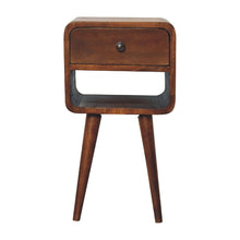 Load image into Gallery viewer, Mini Chestnut Curve Lower Bedside Nifhtstand