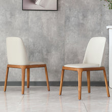 Load image into Gallery viewer, Modern Dining Chairs, Wooden Legs (Set of 2) - Gray