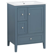 Load image into Gallery viewer, Modern Bathroom Vanity With Sink, Soft Close Drawers & Door, Storage Rack