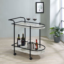 Load image into Gallery viewer, Serving Cart With Wine Rack