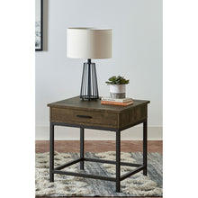 Load image into Gallery viewer, Square End Table With 1 Drawer - Brown