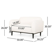 Load image into Gallery viewer, Sway - Upholstered Loveseat With Wood Legs And Round Arms
