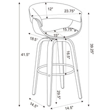 Load image into Gallery viewer, Swivel Bar Stool Elegant Design With Upholstery - Walnut