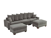 Load image into Gallery viewer, 5 Seater Oversized Convertible L & U Shaped Couch