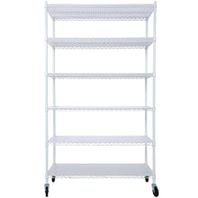 Load image into Gallery viewer, 6 Tier 6000Lbs Capacity Nsf Metal Shelf Wire Shelving Unit, Heavy Duty Adjustable Storage Rack With Wheels & Shelf Liners For Commercial Grade Utility Steel Storage Rack