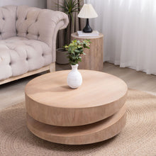 Load image into Gallery viewer, Modern Round Wood Coffee Table, Accent Table For Living Room - Antique Natural / Natural / Rustic