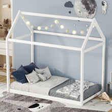 Load image into Gallery viewer, Wooden House Shaped Bed