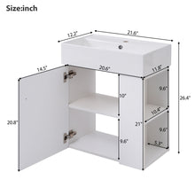 Load image into Gallery viewer, Modern Floating Bathroom Vanity With Ceramic Basin Perfect For Small Bathrooms