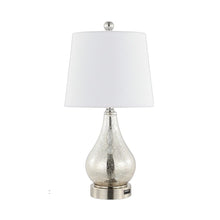 Load image into Gallery viewer, Gourd Table Lamps With Empire Shades (Set of 2) - Silver