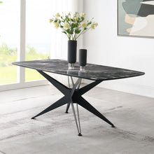 Load image into Gallery viewer, Klaus - Dining Table - Crystal Tempered Glass Top & Black Finish