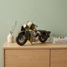 Load image into Gallery viewer, c1942 U.S. Army Motorcycle Sculpture - Green