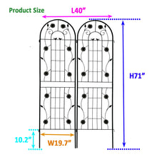 Load image into Gallery viewer, Metal Garden Trellis Rustproof Trellis For Climbing Plant Outdoor Flower Support
