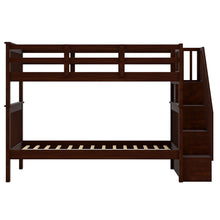 Load image into Gallery viewer, Stairway Bunk Bed With Storage And Guard Rail For Bedroom