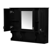 Load image into Gallery viewer, Wall Mounted Bathroom Medicine Wall Cabinet With Mirror & Open Shelves