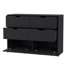 Load image into Gallery viewer, Manufactured Wood Six Drawer Modern Dresser - Black