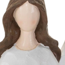 Load image into Gallery viewer, Poly Angel Christmas Tabletop Sculpture - White / Brown