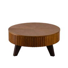 Load image into Gallery viewer, Round Retro Coffee With Solid Wood Legs