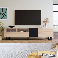 Load image into Gallery viewer, TV Stand For 80'' TV With Double Storage Space, Media Console Table With Drop Down Door