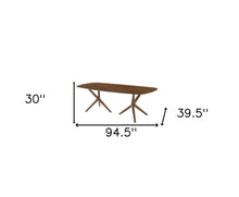 Load image into Gallery viewer, 95" Solid Manufactured Wood Dining Table - Brown