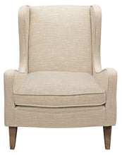 Load image into Gallery viewer, Linen Solid Color Lounge Chair - Natural