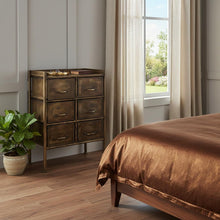 Load image into Gallery viewer, Metal Six Drawer Chest - Bronze