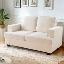 Load image into Gallery viewer, Modern Loveseat, Comfortable 2 Seater Couch With Deep Seating, Loose Back Cushions, Wide Arms