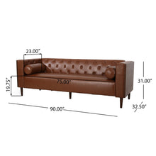 Load image into Gallery viewer, Contemporary 3 Seater Sofa With Tufted Design