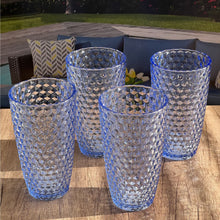 Load image into Gallery viewer, Leading Ware Diamond Cut Acrylic Drinking Glasses (Set of 4)