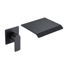 Load image into Gallery viewer, Wall Mount Bathtub Faucet With Waterfall Tub Spout And Single Handle Stainless Steel