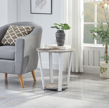 Load image into Gallery viewer, Elysian - Contemporary Round End Table With Shelf - Gray