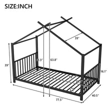 Load image into Gallery viewer, Metal House Platform Bed With Modern Design And Durable Frame