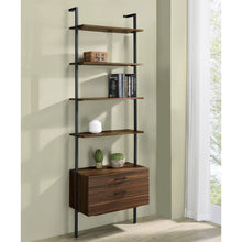 Load image into Gallery viewer, Wendell - 4 Shelf Storage Wall Bookshelf - Walnut
