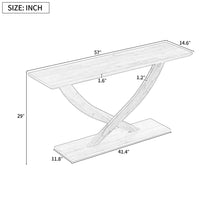 Load image into Gallery viewer, Console Table With Cross Leg Base And Reinforced Support Plate