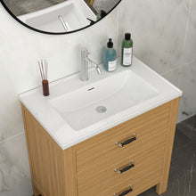 Load image into Gallery viewer, Modern Rectangular Vanity Top With Overflow For Bathroom