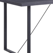 Load image into Gallery viewer, Wood Iron Sled Base Dining Table - Dark Gray / Black