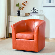 Load image into Gallery viewer, Wilmore - Elegant Swivel Barrel Chair - Orange
