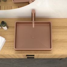 Load image into Gallery viewer, 19" X 15" Stainless Steel Bathroom Sink With Pop Up Drain, Nano Surface - Rose Gold
