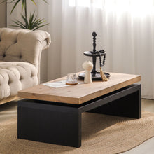Load image into Gallery viewer, Coffee Table Rectangular Center Table For Living Room - Black / Natural / Multi / Natural Multi / Natural Wood / Natural Wood Wash