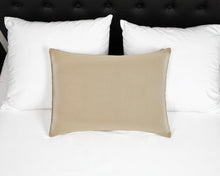 Load image into Gallery viewer, Cotton Wool Hypoallergenic Queen Bed Pillow - Beige