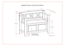 Load image into Gallery viewer, Amherst - Small Transitional Entryway Storage Bench