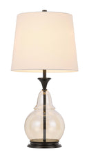 Load image into Gallery viewer, Metal Table Lamp With Empire Shade - Clear White
