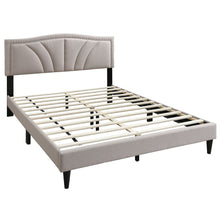 Load image into Gallery viewer, Bed With Nailhead Trim Accents, Upholstered Platform Frame