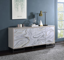 Load image into Gallery viewer, Panos - Console Cabinet - White Marcle / Chrome