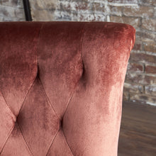 Load image into Gallery viewer, Elegant Velvet Tufted Dining Chair - Blush