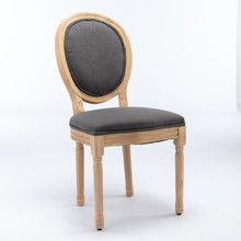 Load image into Gallery viewer, French Style Solid Wood Frame Antique Painting Fabric Back Dining Chair (Set of 2)