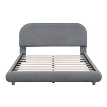 Load image into Gallery viewer, Upholstered Platform Bed With Thick Solid Frame And Stylish Curve-Shaped Design